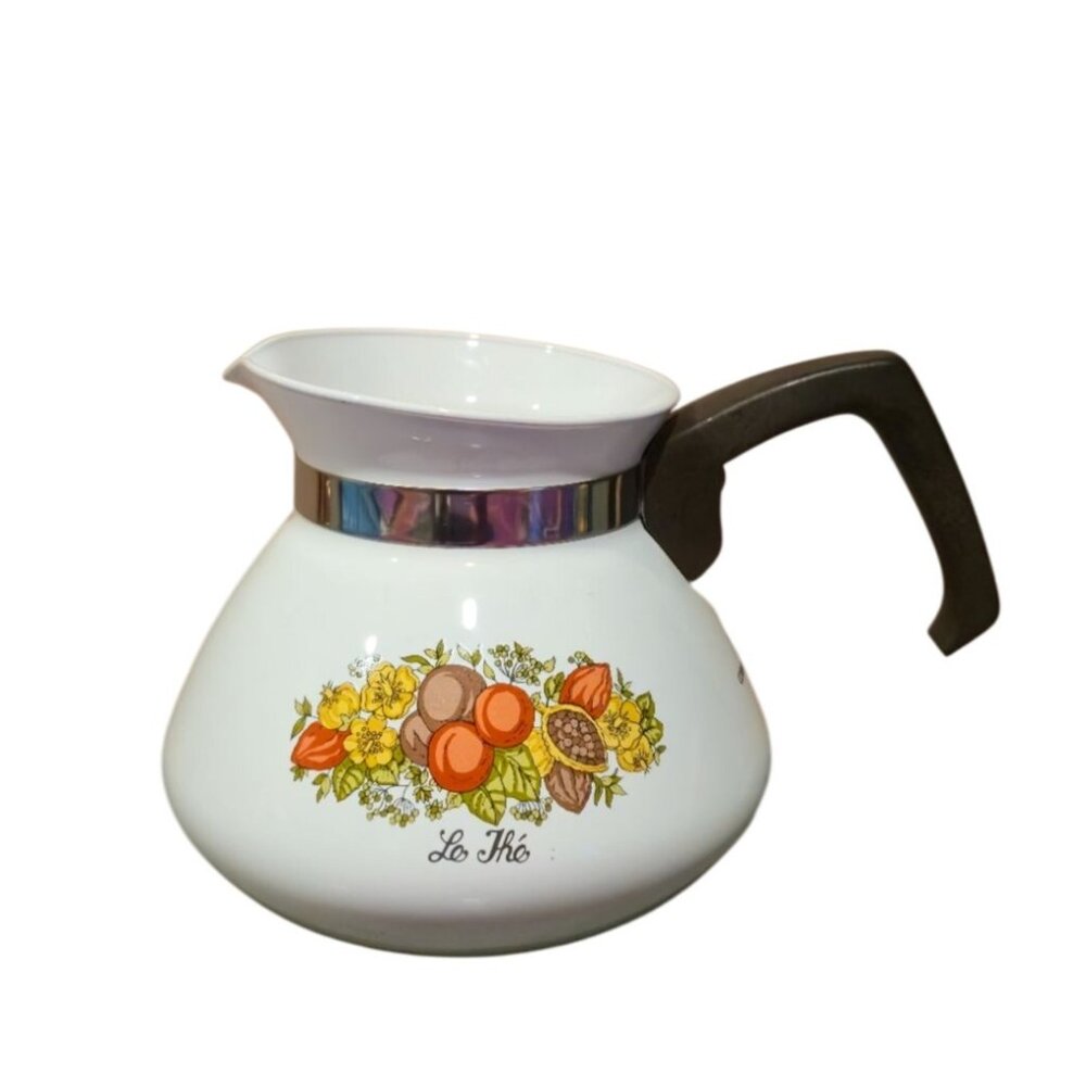 Vintage Corning Ware Stove Top Teapot Spice of Life Design 6cup Capacity no lid